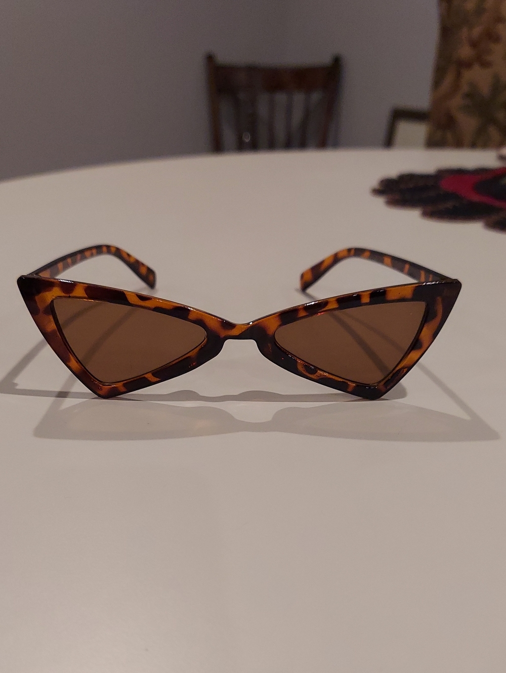 Vintage Retro Tortoiseshell Cat Eye Sunglasses - Brown Lenses